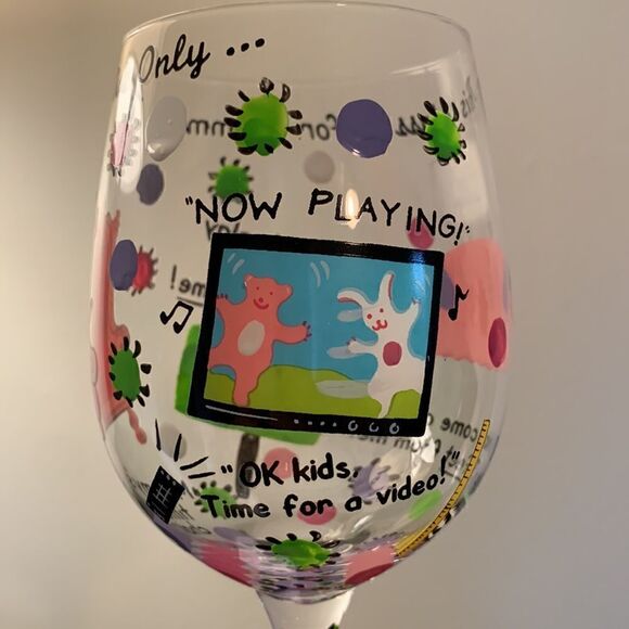 Lolita Hand Painted Wine Glass Mommy’s Time Out - Picture 1 of 16